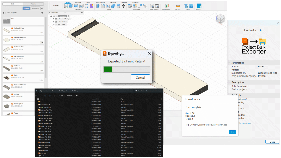 Fusion Bulk Exporter